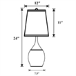 Maklaine Contemporary Metal Table Lamp with Empire Shade in Silver