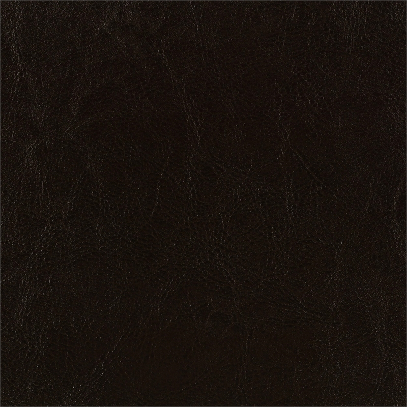 Maklaine Contemporary Upholstered Faux Leather Queen Panel Bed in Brown