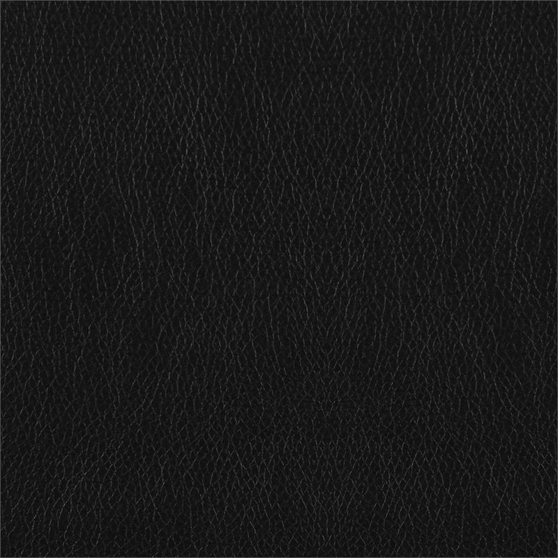 Maklaine Contemporary Tufted Upholstered Faux Leather Sofa in Black