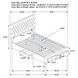 Maklaine 4-Drawer Button Tufted Fabric Full Storage Bed in Charcoal