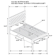 Maklaine 4-Drawer Button Tufted Fabric Queen Storage Bed in Gray