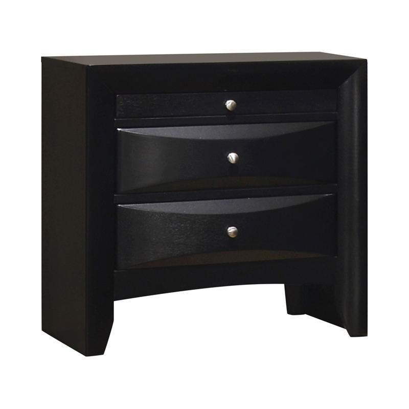 Maklaine 4-piece California King Storage Wood Bedroom Set in Black
