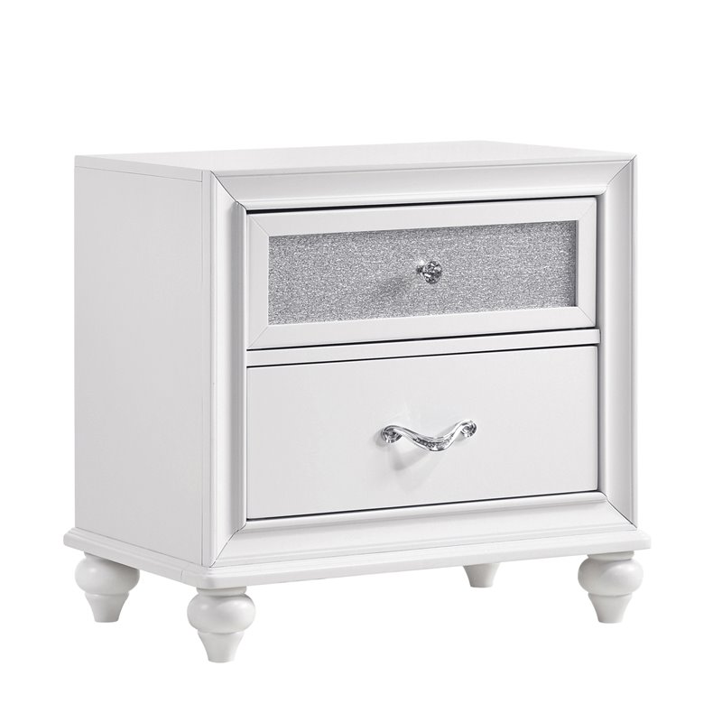 Maklaine 4-piece Upholstered California King Wood Bedroom Set White