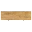 Maklaine Contemporary Wood Console Table with Hand Carved Drawers in Natural