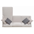 Maklaine Transitional Fabric Upholstered Sectional in Cream Finish