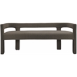Maklaine Modern / Contemporary Rich Brown Boucle Fabric Bench