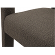 Maklaine Modern / Contemporary Rich Brown Boucle Fabric Bench