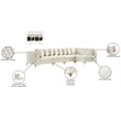 Maklaine Modern / Contemporary Cream Velvet Modular Sectional
