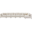 Maklaine Modern / Contemporary Cream Velvet Modular Sectional