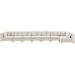 Maklaine Modern / Contemporary Cream Velvet Modular Sectional