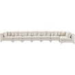 Maklaine Modern / Contemporary Cream Velvet Modular Sectional