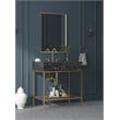 Maklaine Contemporary White Artificial Marble Bathroom Vanity