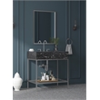 Maklaine Contemporary White Artificial Marble Bathroom Vanity