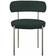 Maklaine Modern / Contemporary Green Boucle Fabric Dining Chair