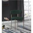 Maklaine Modern / Contemporary Green Boucle Fabric Dining Chair