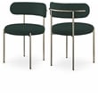 Maklaine Modern / Contemporary Green Boucle Fabric Dining Chair