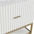 Maklaine Modern / Contemporary Rich White Finish Bathroom Vanity