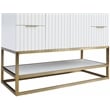 Maklaine Modern / Contemporary Rich White Finish Bathroom Vanity