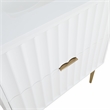 Maklaine Modern / Contemporary Rich White Finish Bathroom Vanity