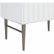Maklaine Modern / Contemporary Rich White Finish Bathroom Vanity