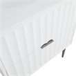 Maklaine Modern / Contemporary Rich White Finish Bathroom Vanity
