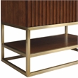 Maklaine Modern / Contemporary RichWalnut Finish Bathroom Vanity
