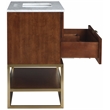Maklaine Modern / Contemporary RichWalnut Finish Bathroom Vanity