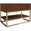 Maklaine Modern / Contemporary RichWalnut Finish Bathroom Vanity