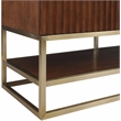 Maklaine Modern / Contemporary RichWalnut Finish Bathroom Vanity