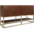Maklaine Modern / Contemporary RichWalnut Finish Bathroom Vanity
