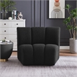 Maklaine Modern / Contemporary Black Boucle Fabric Modular Chair