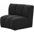 Maklaine Modern / Contemporary Black Boucle Fabric Modular Chair