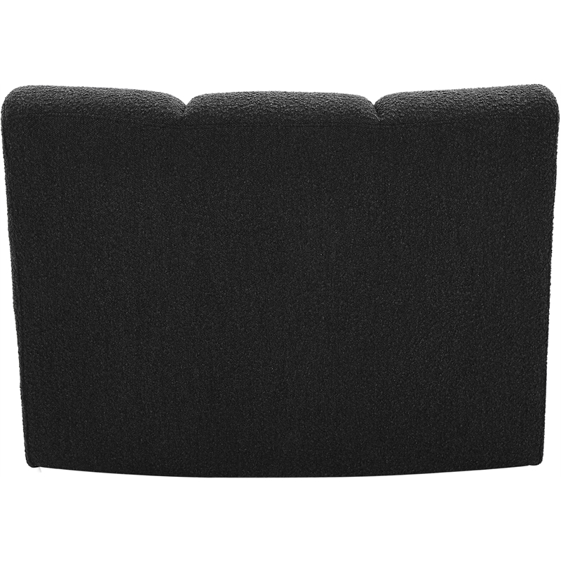 Maklaine Modern / Contemporary Black Boucle Fabric Modular Chair