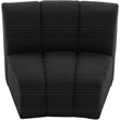 Maklaine Modern / Contemporary Black Boucle Fabric Modular Chair
