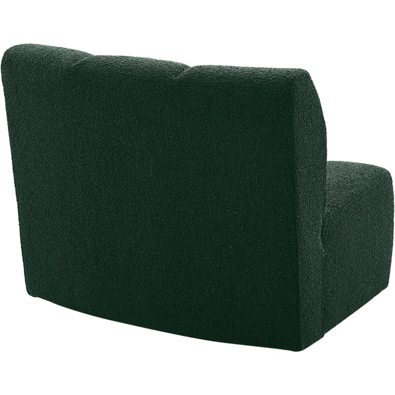 Maklaine Modern / Contemporary Green Boucle Fabric Modular Chair
