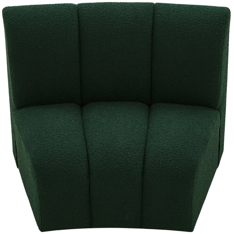 Maklaine Modern / Contemporary Green Boucle Fabric Modular Chair