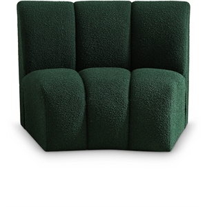 Maklaine Modern / Contemporary Green Boucle Fabric Modular Chair