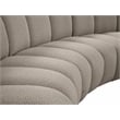 Maklaine Contemporary Brown Boucle Fabric 4pc. Modular Sectional