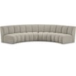 Maklaine Contemporary Brown Boucle Fabric 4pc. Modular Sectional