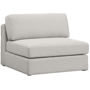 Maklaine Contemporary Beige Durable Linen Textured Fabric Armless