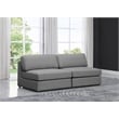 Maklaine Contemporary Grey Durable Linen Textured Fabric Modular Sofa