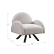Maklaine Modern Accent Chair with Wood Frame in Beige Finish