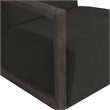 Maklaine Contemporary Velvet Fabric Accent Chair in Smoke Finish