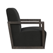Maklaine Contemporary Velvet Fabric Accent Chair in Smoke Finish