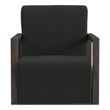 Maklaine Contemporary Velvet Fabric Accent Chair in Smoke Finish