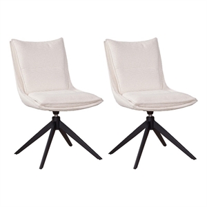 Maklaine Contemporary Upholstered Casual Dining Side Chair (Set of 2)