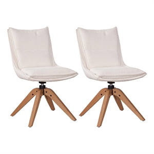 Maklaine Contemporary Upholstered Casual Dining Side Chair (Set of 2)
