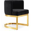 Maklaine Modern Velvet Dining Chair in Black