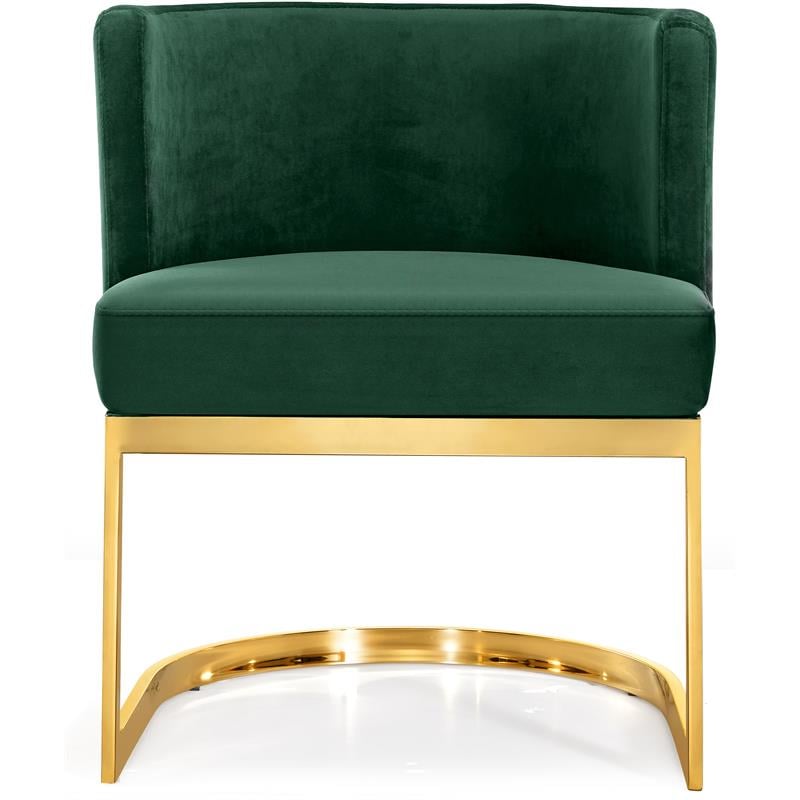 Maklaine Modern Velvet Dining Chair in Green