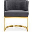 Maklaine Modern Velvet Dining Chair in Grey